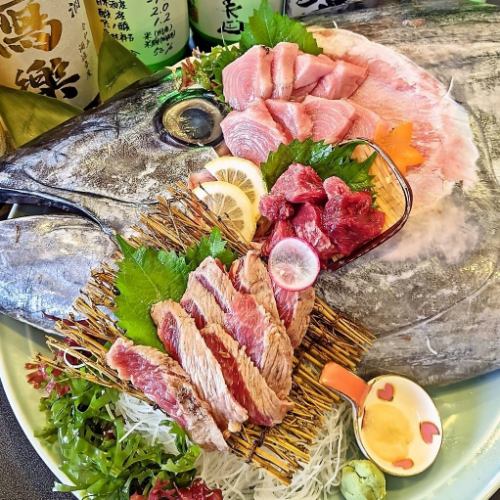 生本鮪兜刺し希少部位盛り合わせ