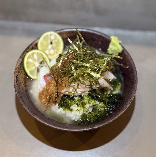 ブリとすだちの胡麻ダレ茶漬け