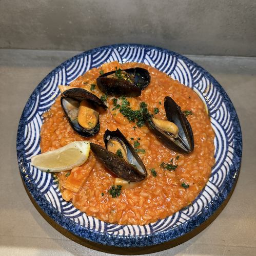 シェフ自慢の【魚介たっぷりペスカトーレリゾット】