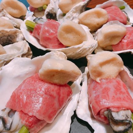 【歓送迎会限定コース】おすすめメニュー、牡蠣肉、肉寿司、ステーキなど全9品+200種飲み放題