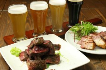 〈全7品+クラフトビール8種も2時間飲み放題!〉『RiB堪能コース』 6000円(税込)