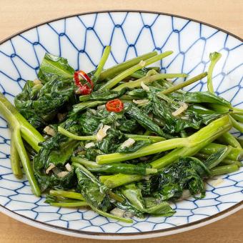 空芯菜 白湯ニンニク炒め