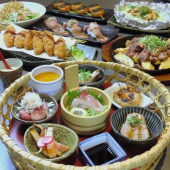 Colorful! 90 minutes all-you-can-drink included [Hanago Kaiseki Course] ◆ 12 dishes for 6,000 yen (tax included) with hot spring voucher