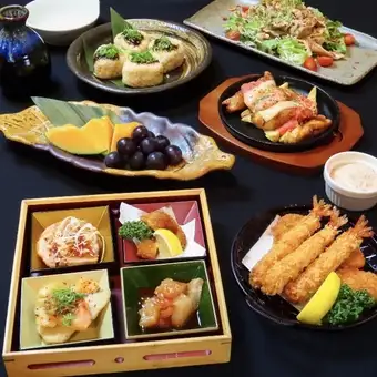 《120分飲み放題付き》【和洋折衷「彩」コース 】◆9品5000円(税込)温泉券付き