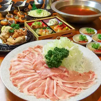 《お料理のみ》【豚しゃぶコース　】◆8品3500円(税込)温泉券付き