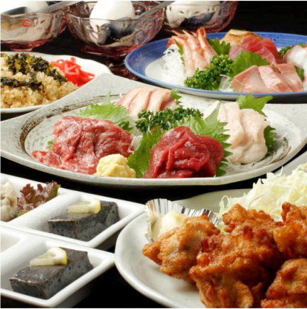 【会長コース】6,990円(税込)(九州の伝統料理を全9品、2時間飲み放題付き)