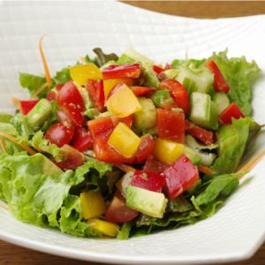 Seasonal vegetable one bird chopped salad