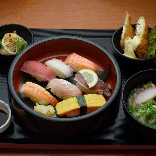 刺身定食・握り寿司セット・天ぷら定食が１３８０円税