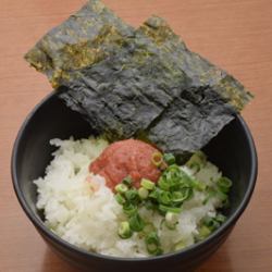 韓国海苔と明太子ご飯
