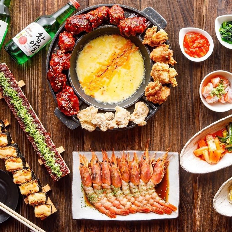 韓國料理自助餐2,178日圓～！起司雞排、五花肉等♪