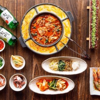 [All-you-can-eat♪] Comes with a choice of main dishes such as cheese dakgalbi♪ All-you-can-eat including Korean food 2,178 yen☆