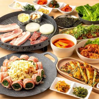 [All-you-can-eat and drink] Choose from cheese jujubee gyeopsal or other main dishes & ice cream for 4,000 yen (tax included)