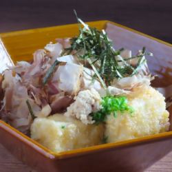 lightly deep-fried tofu