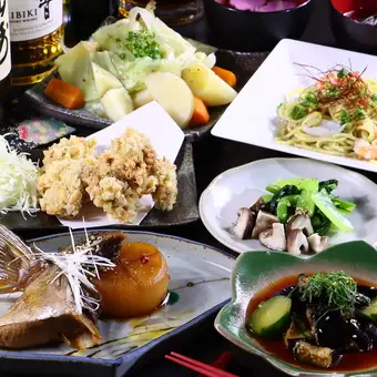 【2時間飲み放題付き】鶏もも肉のあられ揚げ等お気軽満足コース全8品 4,000円