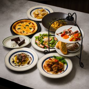 【女子会・デートに◎】パスタやピザ、ステーキ等人気メニュー勢揃い★Standard Course★4000円