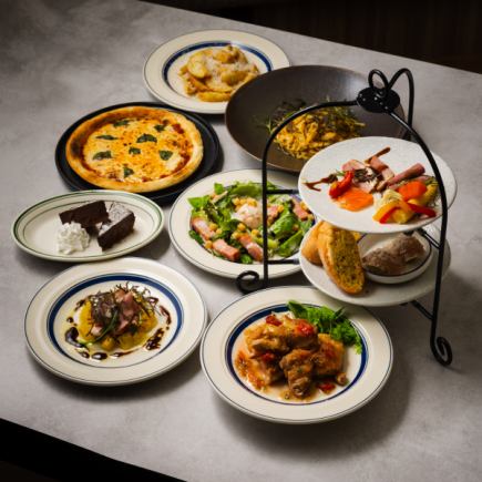 【女子会・デートに◎】パスタやピザ、ステーキ等人気メニュー勢揃い★Standard Course★4000円