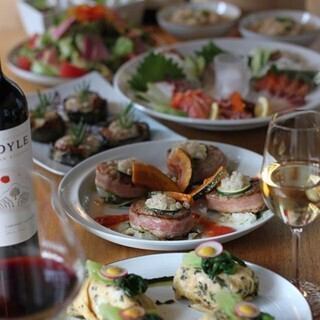 ●こだわりの鮮魚と旬の素材を使った飲み放題付き♪歓送迎会5000円(税込)コース！(8品)