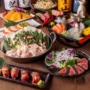 2,5H飲み放題付 『鶏ちゃんこ鍋コース』鮮魚のお造りに絶品鶏ちゃんこ鍋等<全8品>5000円→4000円