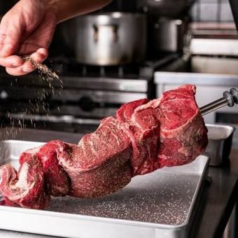 《週末16時限定！早割プラン》20種類シュラスコ食べ放題＋サラダビュッフェ 5,280円→3,500円