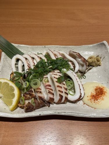 Whole roasted squid