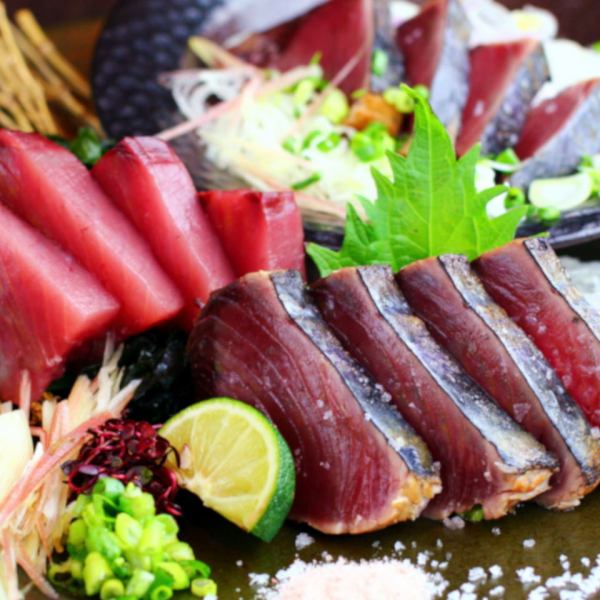 We offer a wide range of carefully selected fresh fish, from sashimi to straw-grilled fish.