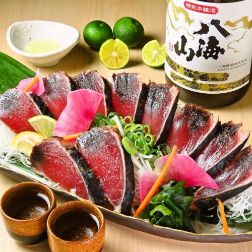 10 pieces of straw-grilled bonito