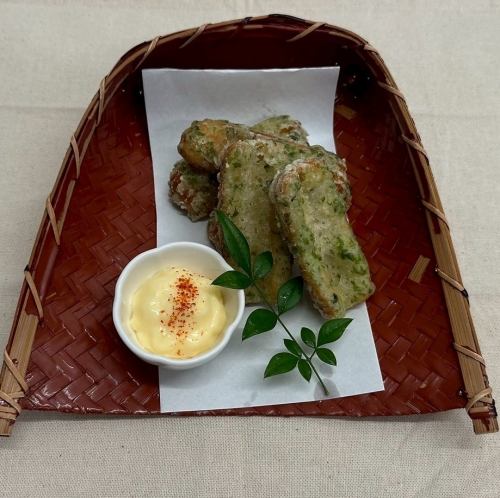 Isobe fried fish sausage
