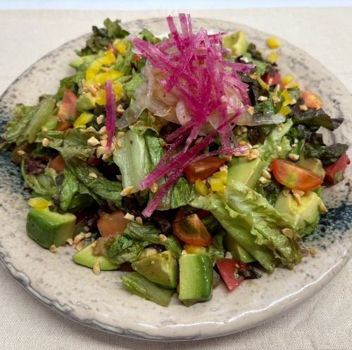 Italian salad with tomato and avocado