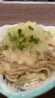 Boiled chicken with green onion sauce