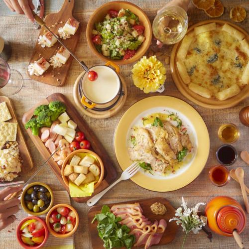 【标准套餐】受欢迎的1号♪BEE HOUSE奶酪火锅★全友畅饮3小时⇒4000日元