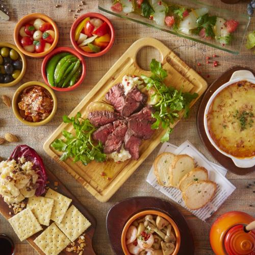 【Premium Course】 Luxurious! Cheese fondue with plenty of delicious ripe meat ★ All-you-can-drink for 3 hours ⇒ 5000 yen