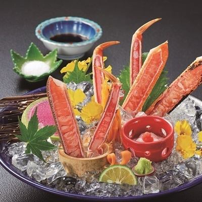 Special crab sashimi