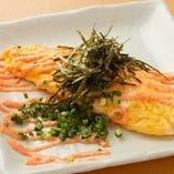 Spicy cod roe and cheese omelet