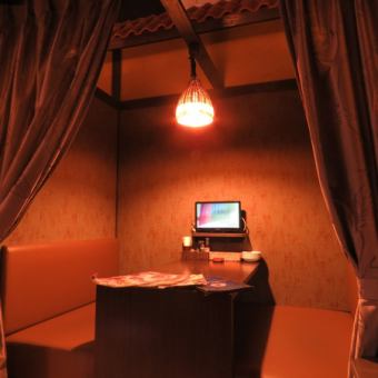 Because Bali style seats that can taste the resort feeling are semi-private rooms, it is safe for dates and girls 'societies, children are safe ♪ perfect for girls' associations and fellowship farewells inside friends! Relaxing sofa seats are recommended ◎