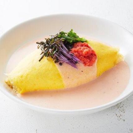 [Japanese style pilaf] Hakata mentaiko cream omelet rice