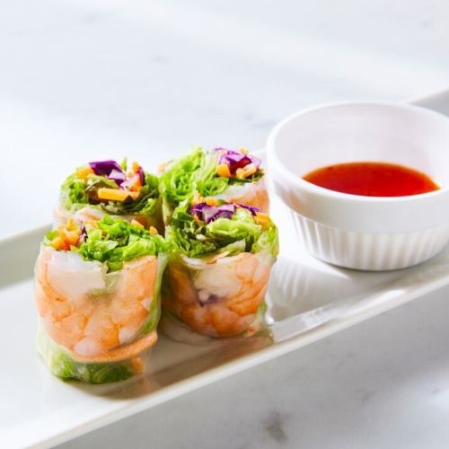 Various fresh spring rolls