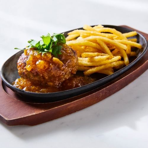 Japanese-style hamburger steak with grated daikon radish