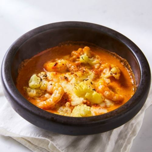 Shrimp and cauliflower bisque doria