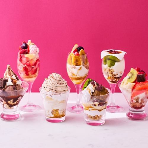 Strawberry Berry Parfait / Caramel Custard Banana Parfait / Chewy Japanese Parfait