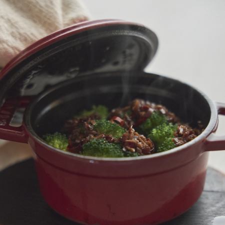 Steamed peperon broccoli
