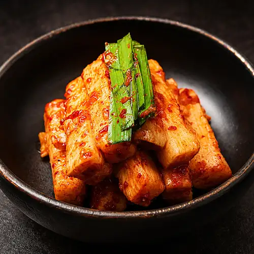 Long potato kimchi