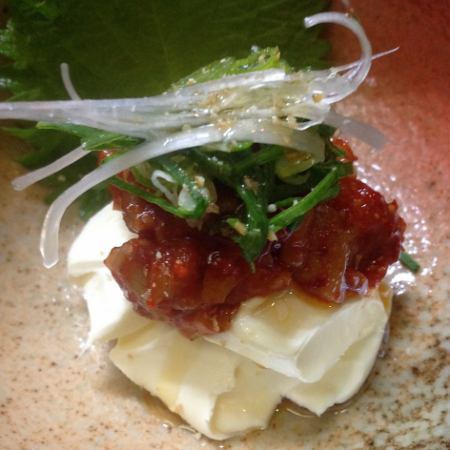 クリームチーズ チャンジャのせ