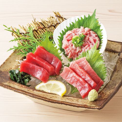 本まぐろ2種とねぎとろの盛合せ