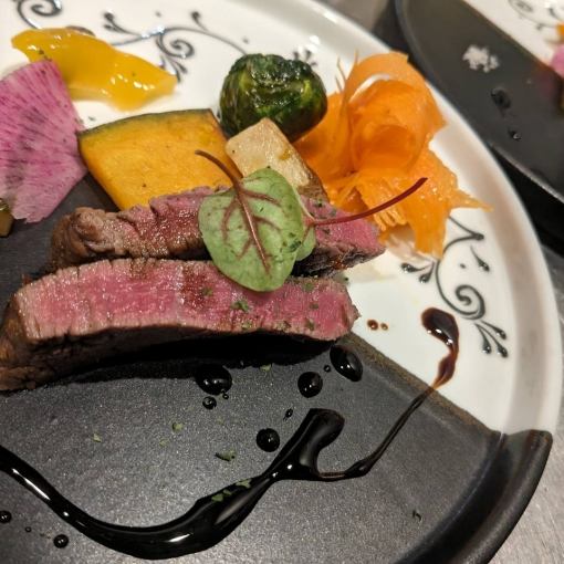 Luxury French cuisine such as domestic beef fillet steak for a special day 8,700 yen including 2 hours of all-you-can-drink