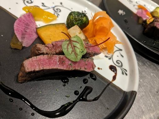 Luxury French cuisine such as domestic beef fillet steak for a special day 8,700 yen including 2 hours of all-you-can-drink