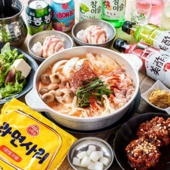 寒い季節に！『　韓国鍋コース　』１２０分飲み放題付き★４，５００円