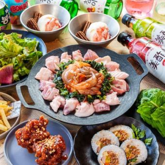 名物♪『 チュクミサムギョプサルコース 』　１２０分飲み放題付き★５，０００円