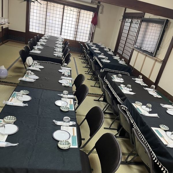 お二階は大人数のご利用に最適！会社の宴会や、地域の集まりにもご利用できますのでぜひご予約を！