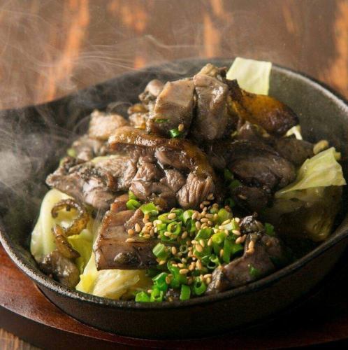 朝地鶏の炭焼き