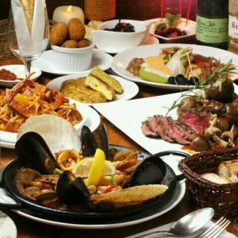 ★ランチ貸切限定コース！4500円(税込)全8品飲放題2時間15名様から